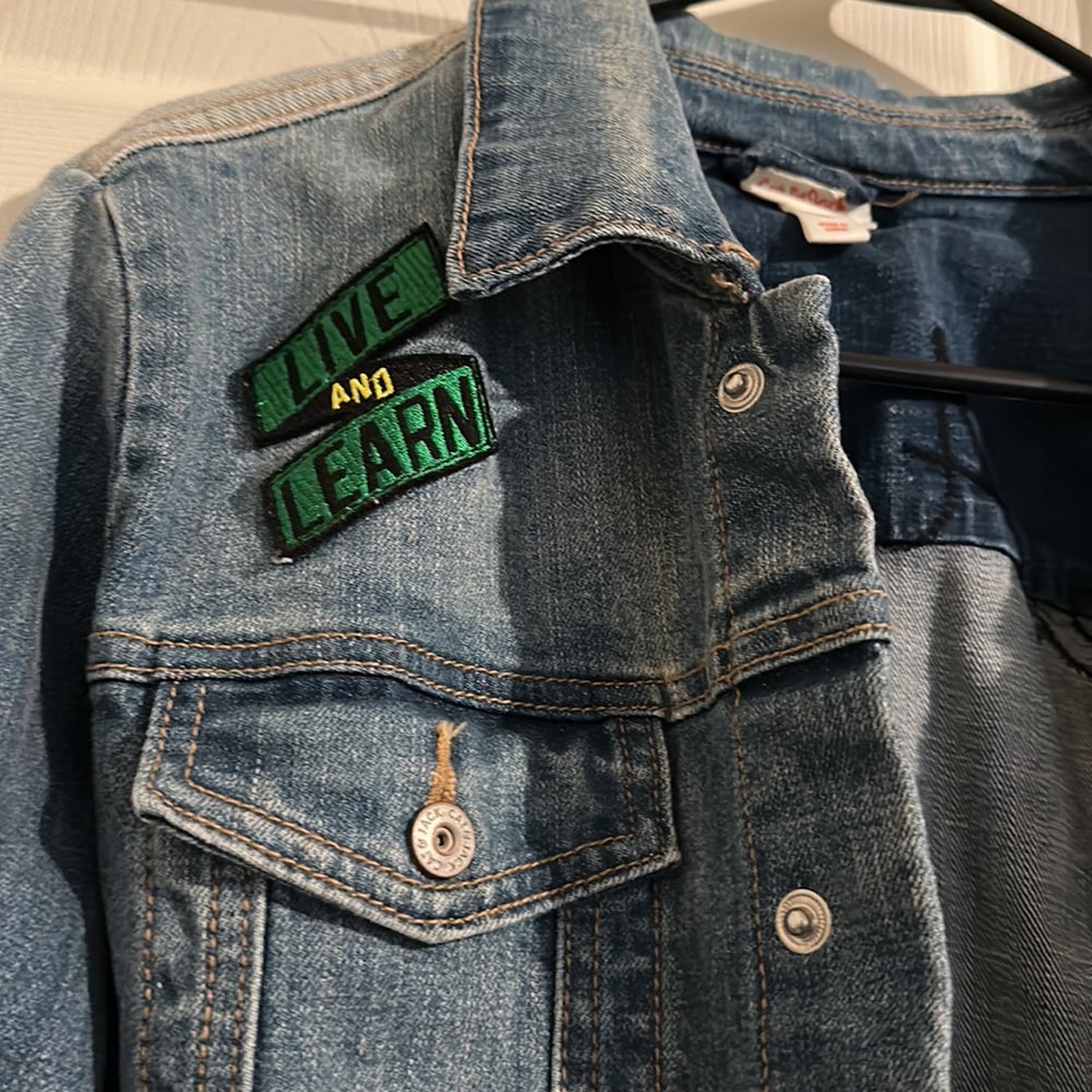 Cat And Jack Patch Work Denim Jacket - image 5